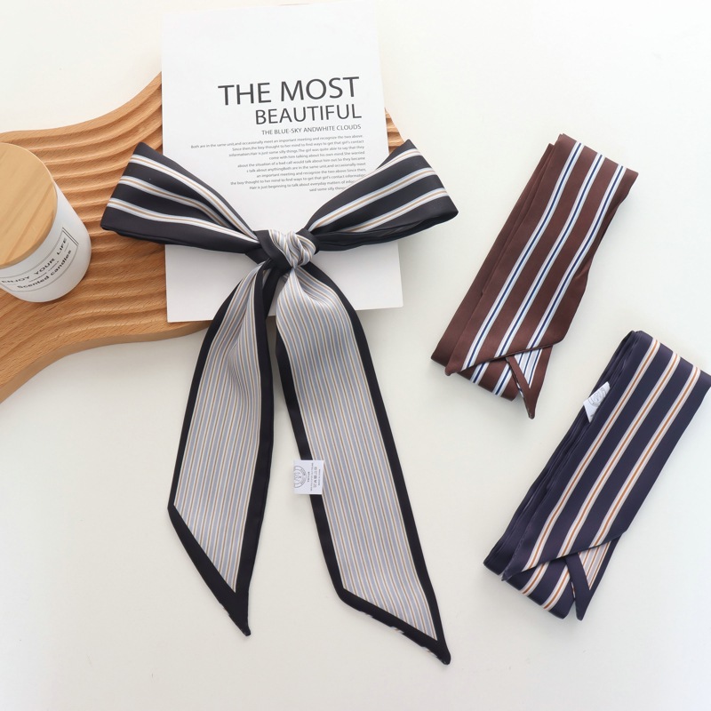 Silk Tie Striped - 2025 nueva bufanda de seda pequeña