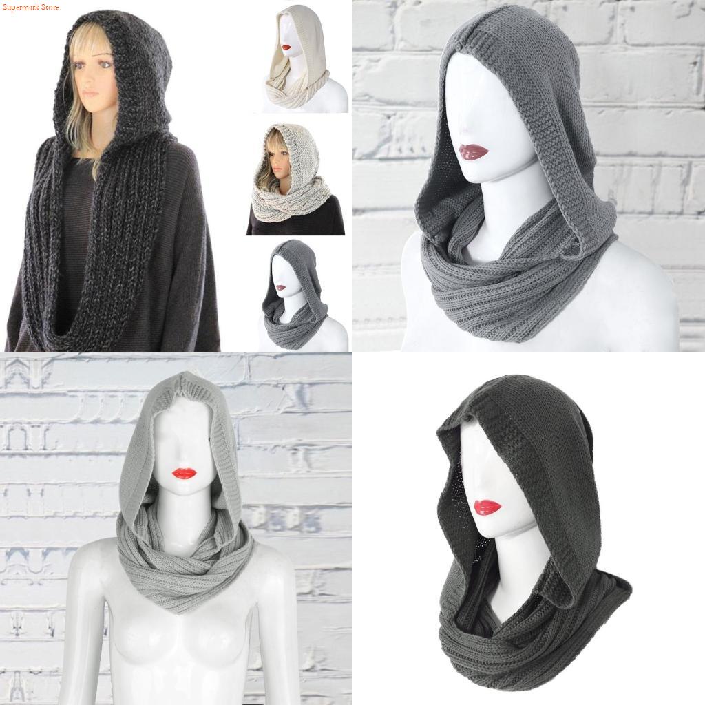 Infinity Scarf Knit - Q5WE Invierno Mujer Cable Grueso Tejido