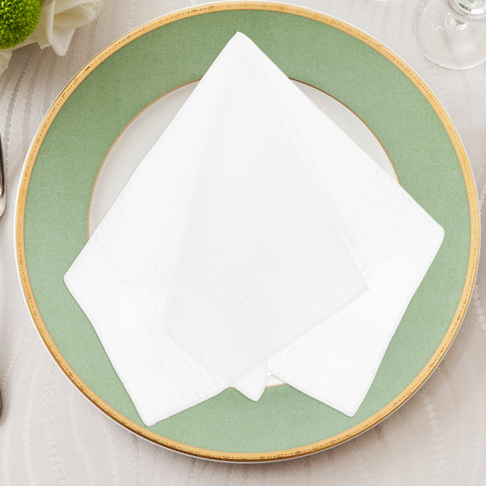 Handkerchief Cotton Men - 3 Pañuelos de Algodón Blanco Puro,