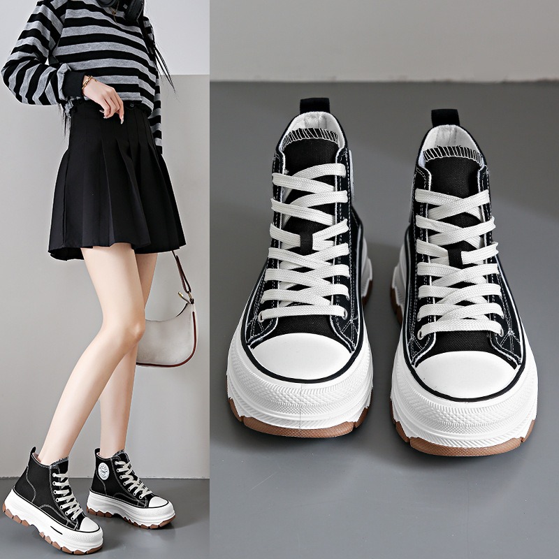 Vans Shoes Old Skool - Zapatillas altas con cordones para mujer,
