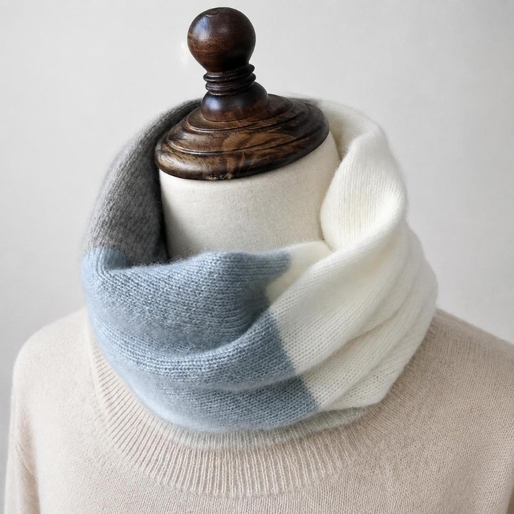 Bufanda infinita de punto con  - Infinity Scarf Knit reseña y precio