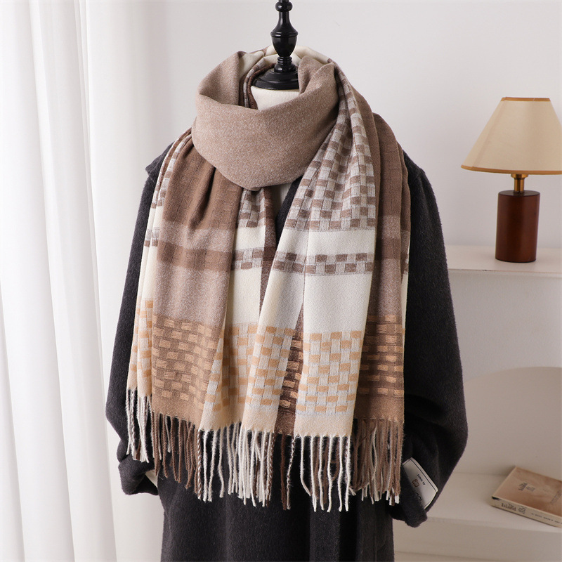 Bufanda de cachemira de marca  - Woven Scarf Blanket reseña y precio